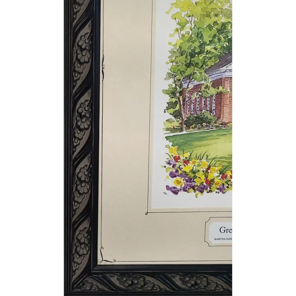 Signed Henry Ford Museum & Greenfield Village Watercolor Print By Gary Robertson